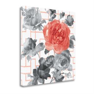 geometric watercolor floral i giclee on gallery wrap canvas