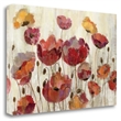 39x26 Poppies In The Rain by Silvia Vassileva Print on Canvas Fabric Multi-Color