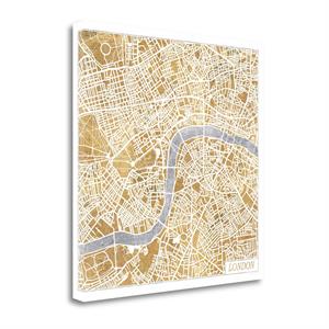 gilded london map by laura marshall fine art giclee print