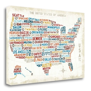 us city map by michael mullan fine art giclee print