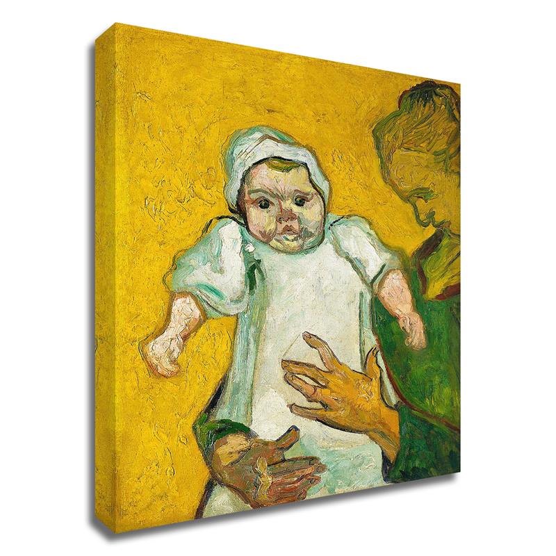 24x30 Madame Roulin and Her Baby byVincent Van Gogh Print on CanvasFabric Yellow