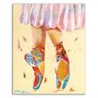 24 x 30 Ballet Slippers by Pamela K. Beer Wall Art Print on Canvas Fabric Yellow