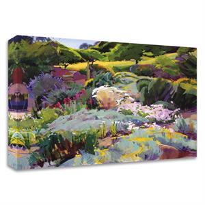 hillside garden by marcia burtt print on canvas