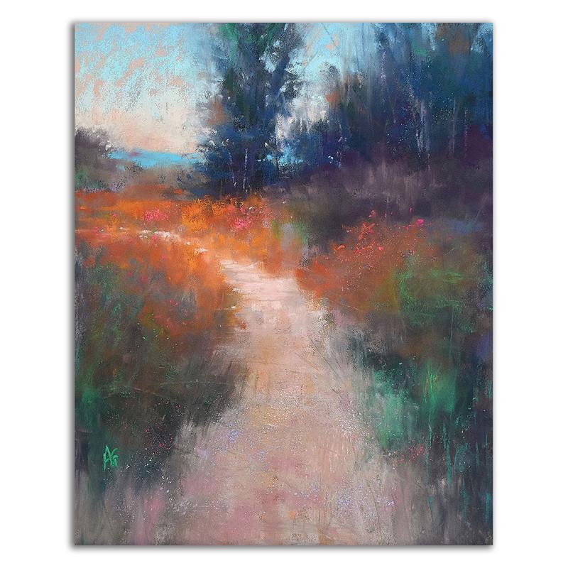 24 x 30 Behind the Trees by Alejandra Gos- Wall Art Print on Canvas Fabric White