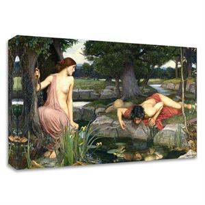 echo and narcissus 1903 by john william waterhouse print on canvas