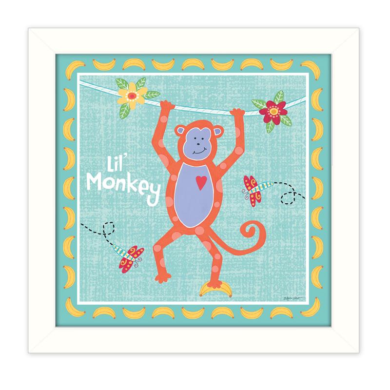 Beetle And Bob Baby Monkey By Annie Lapoint Printed Wall Art Wood Multi Color Alp1343 712w