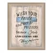 Wash your Hands By Debbie DeWitt Printed Wall Art Wood Multi-Color
