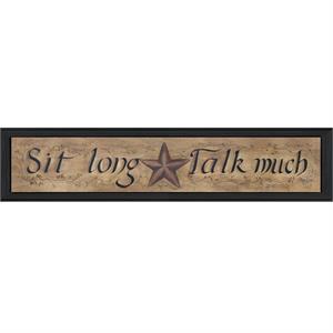 Sit Long Talk Much By Gail Eads Printed Wall Art Wood Multi-Color