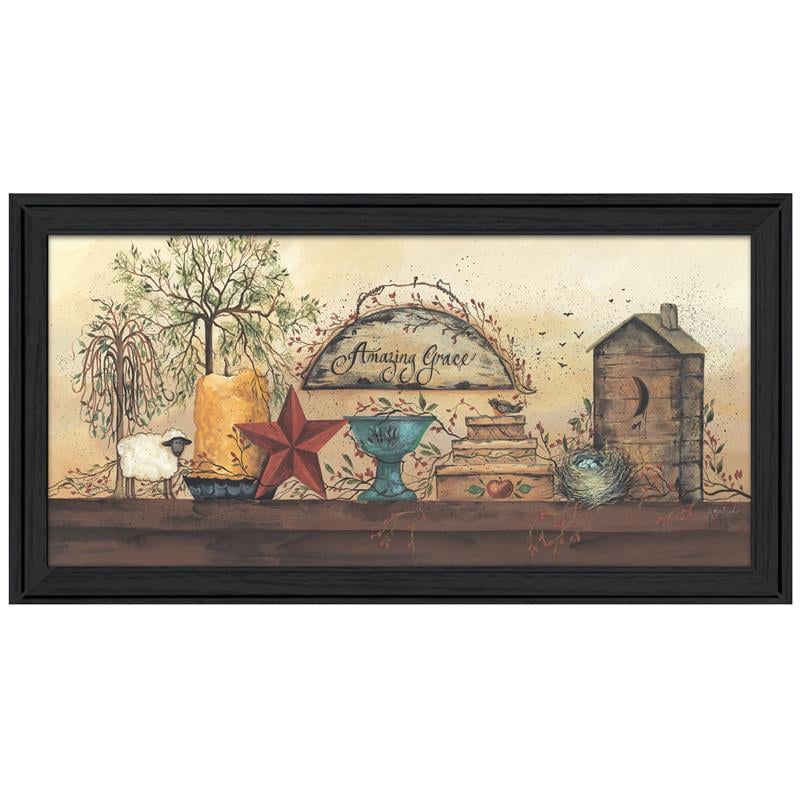 Amazing Grace Shelf By Gail Eads Printed Wall Art Wood Multi-Color