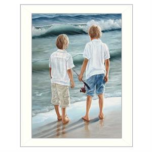 Going Fishing By Georgia Janisse Printed Wall Art Wood Multi-Color