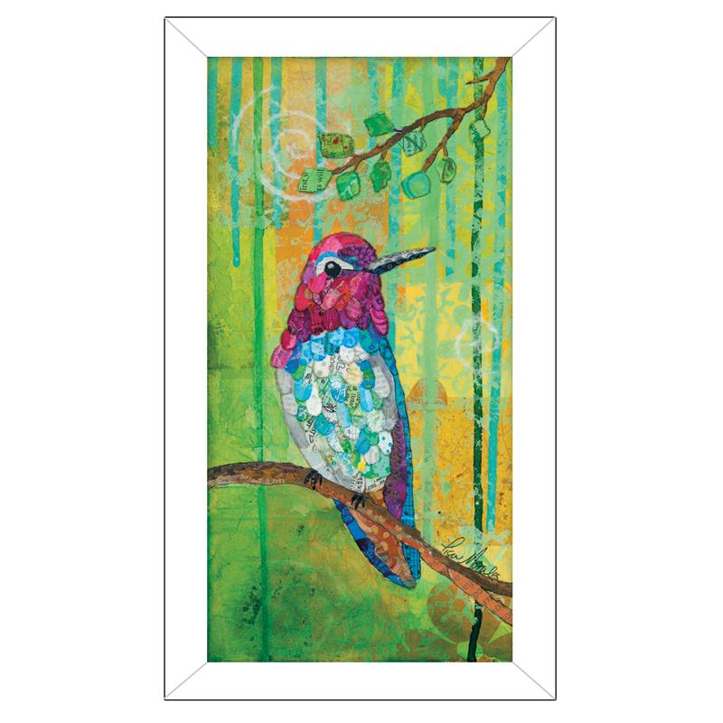 Annas Hummingbird By Lisa Morales Printed Wall Art Wood Multi-Color