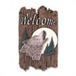 Wolf Porch Decor Resin Slate Plaque Welcome Sign Printed Wall Art Multi-Color
