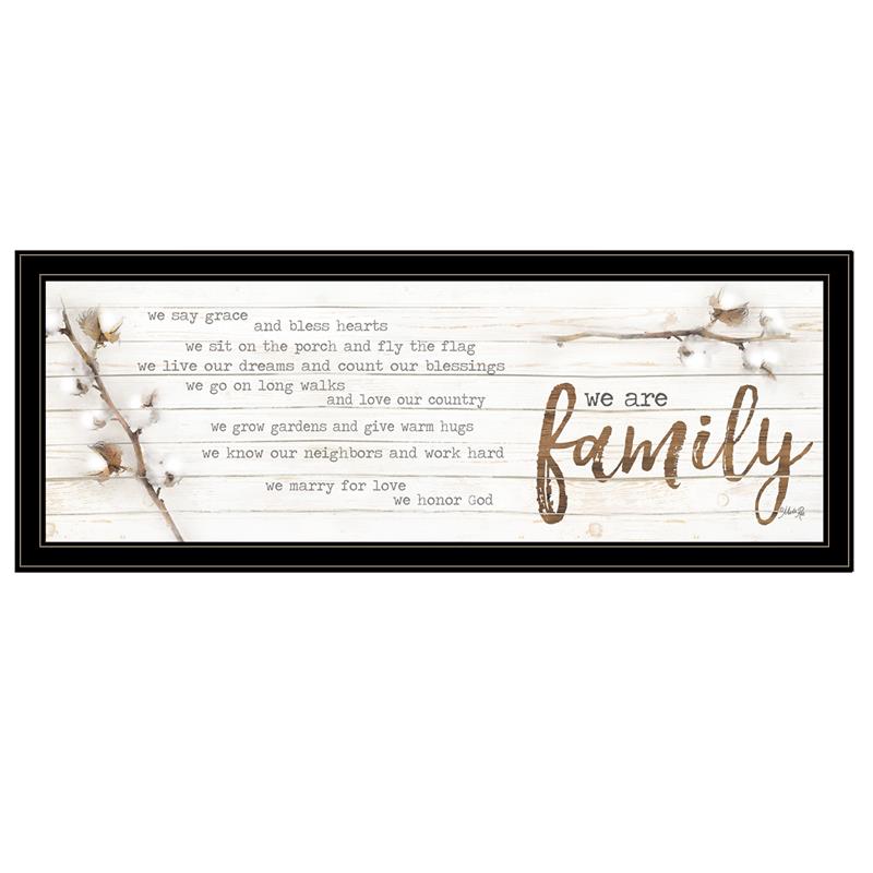 We are Family by Marla Rae Printed Framed Wall Art Wood Multi-Color