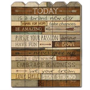Today is a Brand New Day by Marla Rae Printed Wall Art Wood Multi-Color