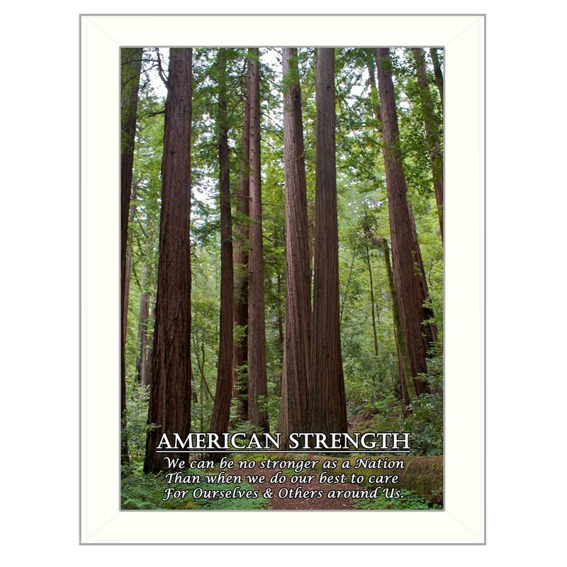 American Strength By Trendy Decor4U Printed Wall Art Wood Multi-Color