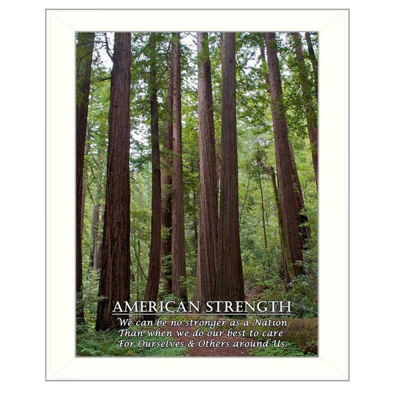 American Strength By Trendy Decor4U Printed Wall Art Wood Multi-Color