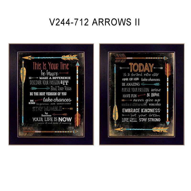 Arrows II Collection By Marla Rae Printed Wall Art Wood Multi-Color