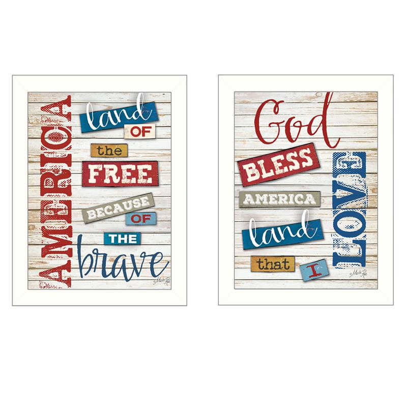 American Collection By Marla Rae Printed Wall Art Wood Multi-Color