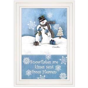 Trendy Snowman By Diane Kater Printed Wall Art Wood Multi-Color
