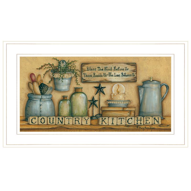 Kitchen Sign Kitchen Wall Decor Framed Wood Sign L 