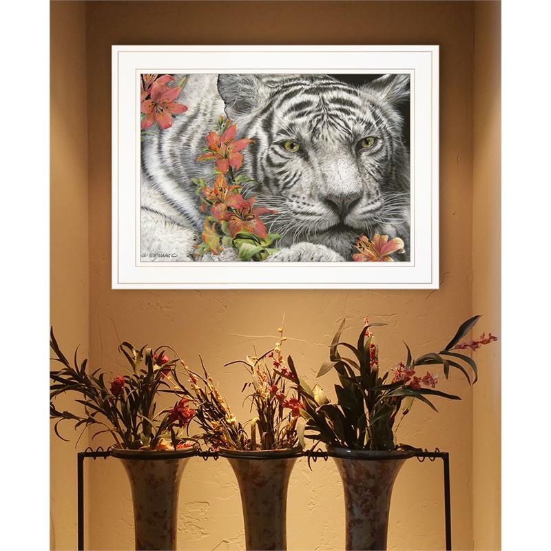 Tiger Lily By Ed Wargo Printed Framed Wall Art Wood Multi-Color ...