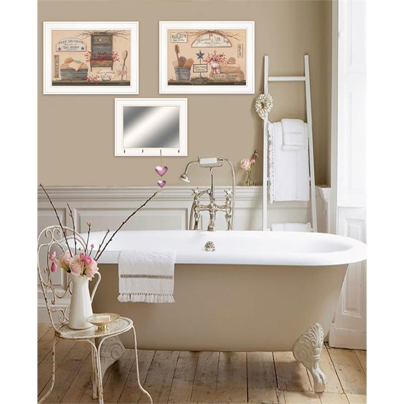 Wash Room Collection By Pam Britton Printed Wall Art Wood Multi-Color
