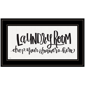 laundry room drop your drawers by jaxn blvd. print wall art wood multi-color