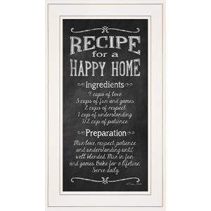 Recipe for a Happy Home by Susan Ball Framed Print Wall Art Wood Multi-Color