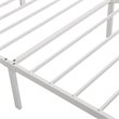 CRO Decor Twin Metal Storage Bed with Linen Upholstery in Beige