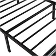 CRO Decor Twin Metal Storage Bed with Linen Upholstery in Gray