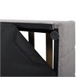 CRO Decor Full Wood Platform Bed with Fabric Upholstery in Gray