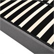 CRO Decor Full Wood Platform Bed with Fabric Upholstery in Gray