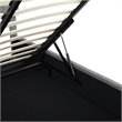 CRO Decor Full Wood Platform Bed with Fabric Upholstery in Gray