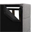 CRO Decor Twin Wood Platform Bed with Fabric Upholstery in Gray