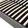 CRO Decor Twin Wood Platform Bed with Fabric Upholstery in Gray