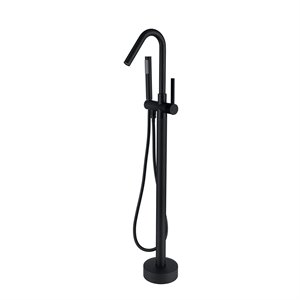 CRO Decor Freestanding Brass Faucet in Black