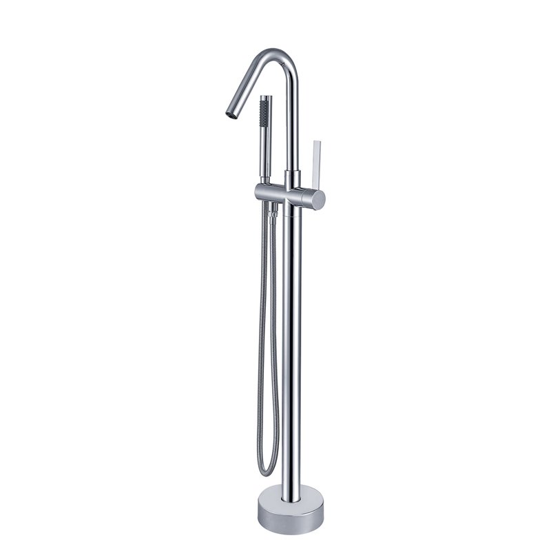 CRO Decor Freestanding Brass Faucet in Chrome