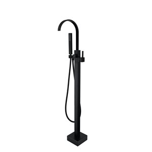 cro decor freestanding brass faucet in black