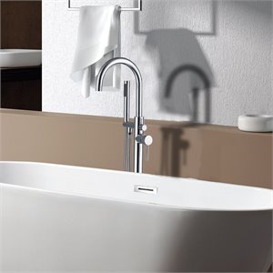 cro decor freestanding brass faucet in chrome