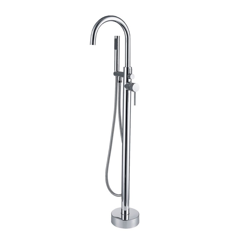 CRO Decor Freestanding Brass Faucet in Chrome