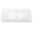 CRO Decor Freestanding Soaking Acrylic Alcove Bathtub in White