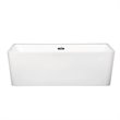 CRO Decor Freestanding Soaking Acrylic Alcove Bathtub in White