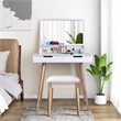 CRO Decor Maximilien Solid Wood 32'' Wide Vanity Table with Mirror-White