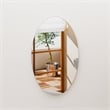 CRO Decor Abrihet Frameless Accent Mirror Wall Mounted Mirror