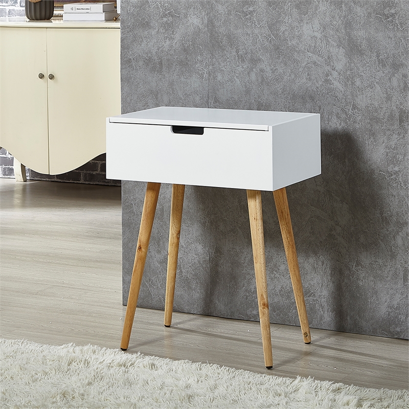 CRO Decor 24'' Wide Vanity Table with Mirror-White