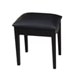 CRO Decor 18'' Tall Vanity Stool-Black