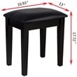CRO Decor 18'' Tall Vanity Stool-Black