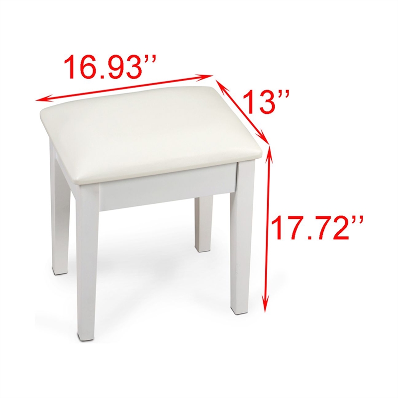 CRO Decor White Wood Upholstered 18
