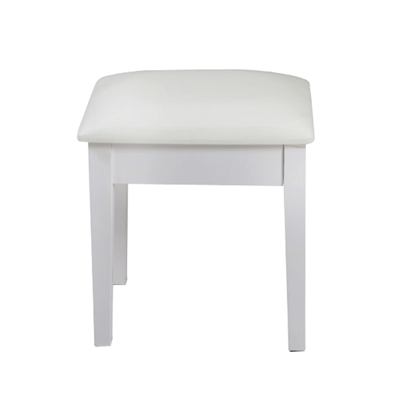 CRO Decor White Wood Upholstered 18