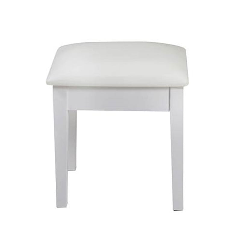 CRO Decor White Wood Upholstered 18